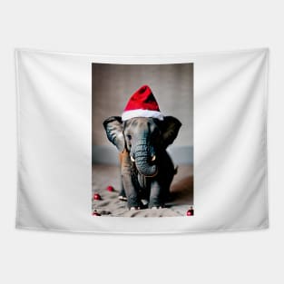 Christmas Elephant (Christmas Animals) Tapestry