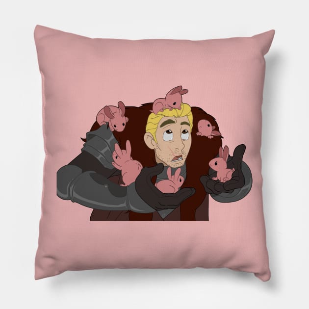 Beauty and the Nugs Pillow by Gaddes