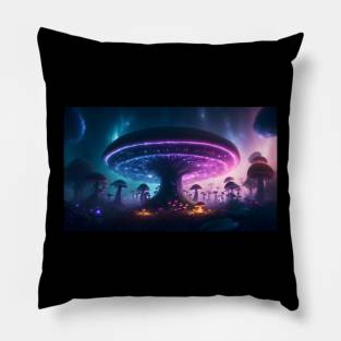 Fantasy mushroom cinematic light Pillow