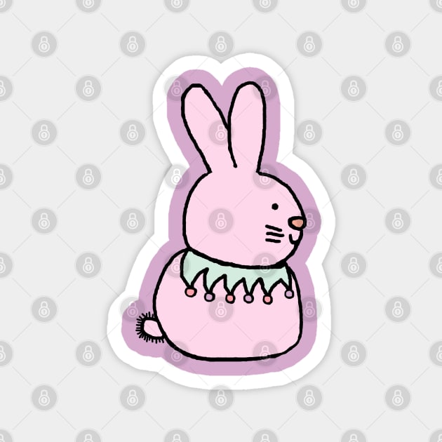 Pink Bunny Magnet by ellenhenryart