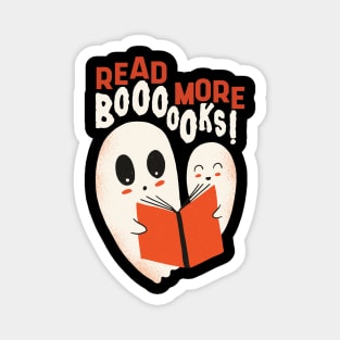 Read More Boooks! // Cute Halloween Ghost Book Lover // Avid Reader Bookworm Magnet