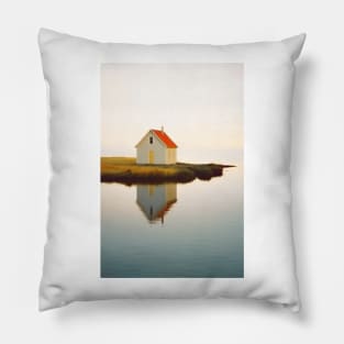 Cute Litte Cabin In Iceland Pillow