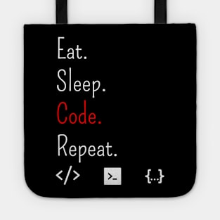 Eat, Sleep, Code, Repeat Tote