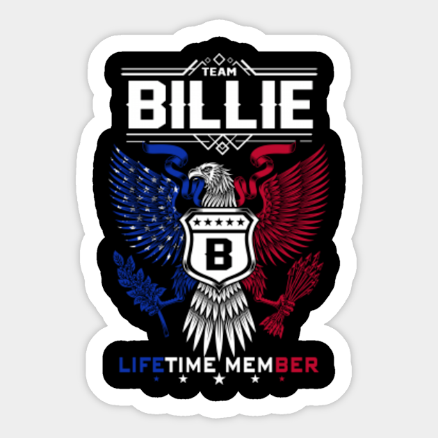 Billie Name Sticker - Billie Eagle Lifetime Member Legend Gift Item Sticker - Billie - Sticker