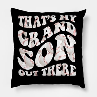 Women's Baseball Grandma That's My Grandsons Out There Pillow