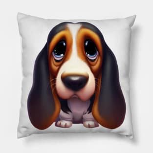 Tailent-ed Basset Hound Pillow