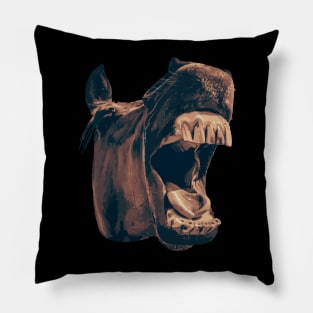 Funny Yawning Horse Pillow