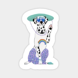 Happy Hippie Dalmatian Magnet