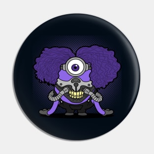 Funny 80's Movie Villain Cartoon Parody Gift For Kids Pin