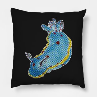 Halftone Nudibranch Pop Pillow