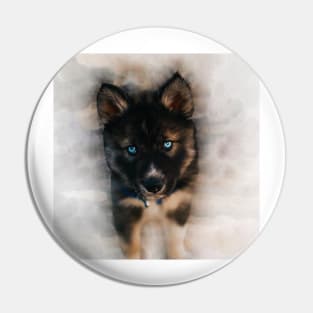 Blue eyes husky puppy Pin