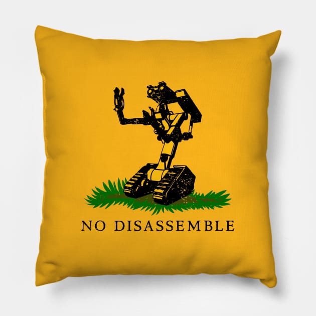 No Disassemble - distressed version Pillow by CCDesign