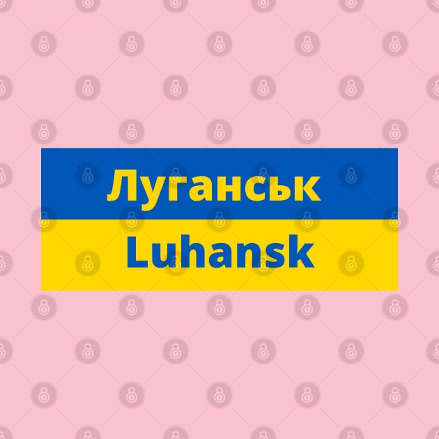 Luhansk City in Ukraine Flag by aybe7elf