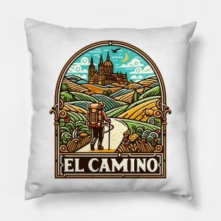 Buen Camino! El Camino de Santiago de Compostela - The Way of Saint James - Peregrino Pilgrim - Camino Frances Ingles Primitivo, Shirt, Hoodie, Mug, Tote, Sticker, Souvenir, etc Pillow