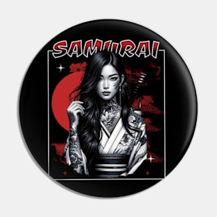 Elegant Samurai Beauty Pin