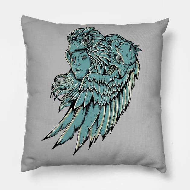 eagle queen Pillow by fflat hds