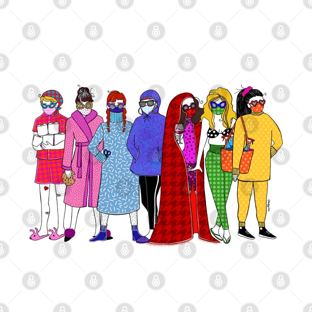 Bitches of Quarantine! by Illustrating Diva 