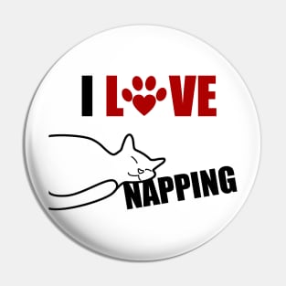 I Love Napping Cat Pin