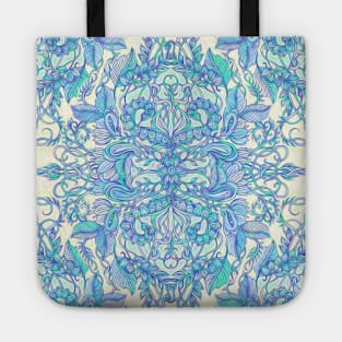 Lilac, Mint & Aqua Art Nouveau Pattern Tote