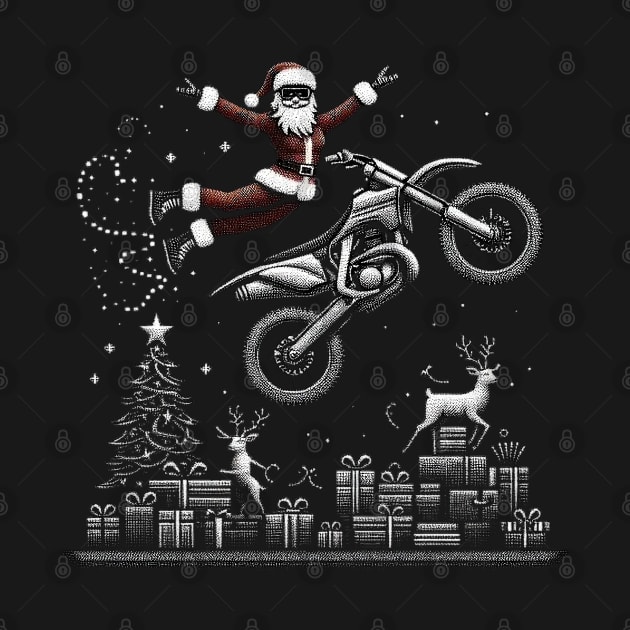 Biker Santa at Christmas vacation by fadinstitute