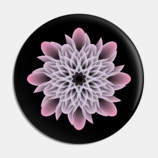 Beautiful White and Yellow Purple Flower Pin