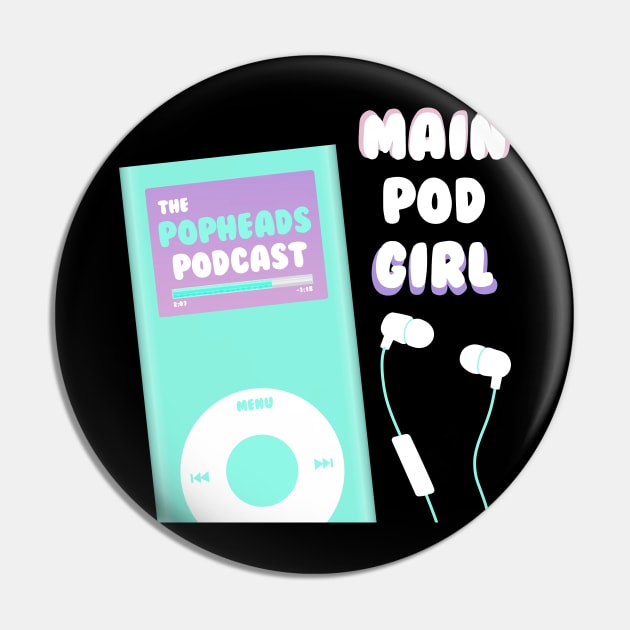 Main Pod Girl Logo (With Text Drop Shadow) Pin by Sound Byte Podcasts