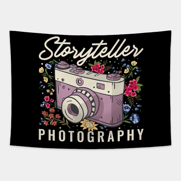 Storyteller Funny Photography Gift Tapestry by CatRobot