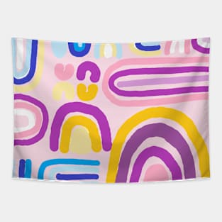 rainbow print pattern Tapestry