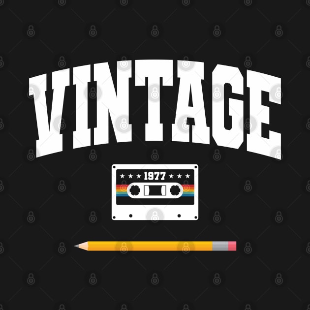 Vintage 1977 Cassette and Pencil by Mclickster