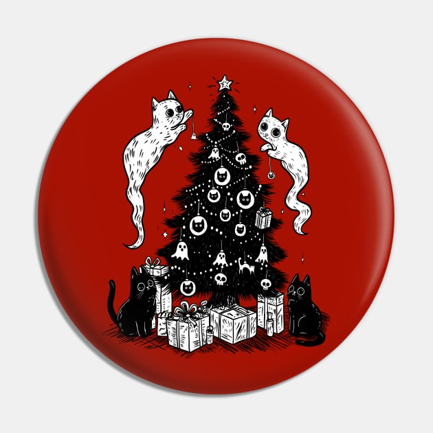 Decorating the Spooky Tree Pin by KilkennyCat Art