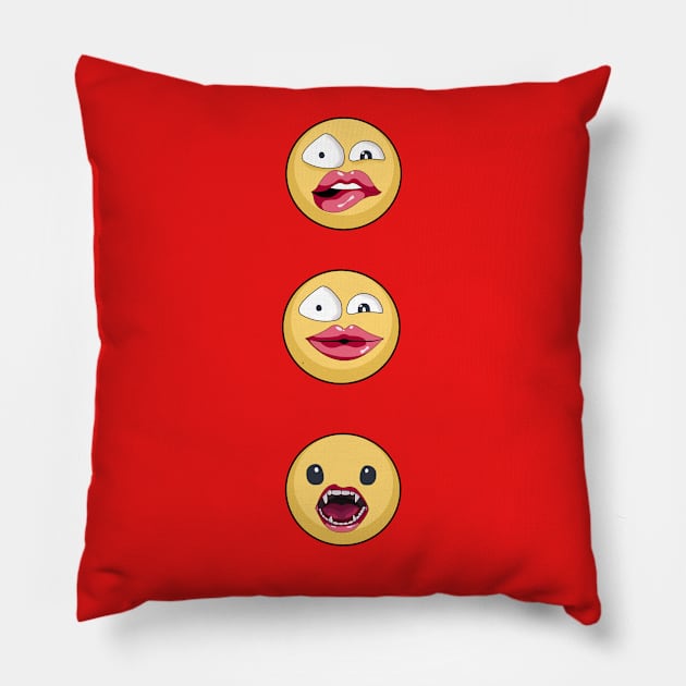 funny emoji Pillow by persa