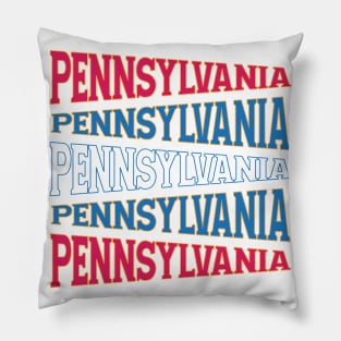 TEXT ART USA PENNSYLVANIA Pillow