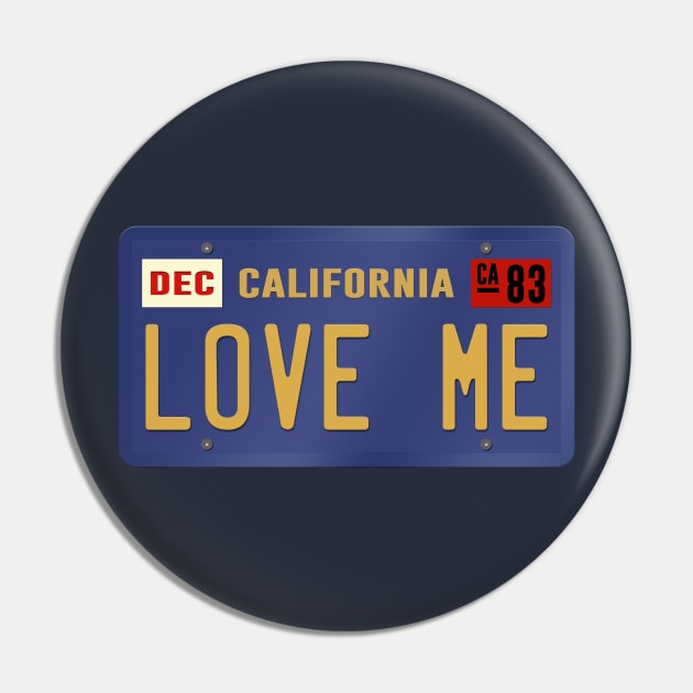 Holiday Road Love Me License Plate Pin by DeepDiveThreads