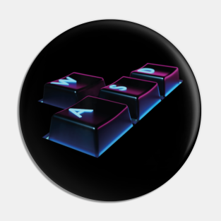 Funny Wasd Pc Gamer Keyboard Pins and Buttons for Sale | TeePublic