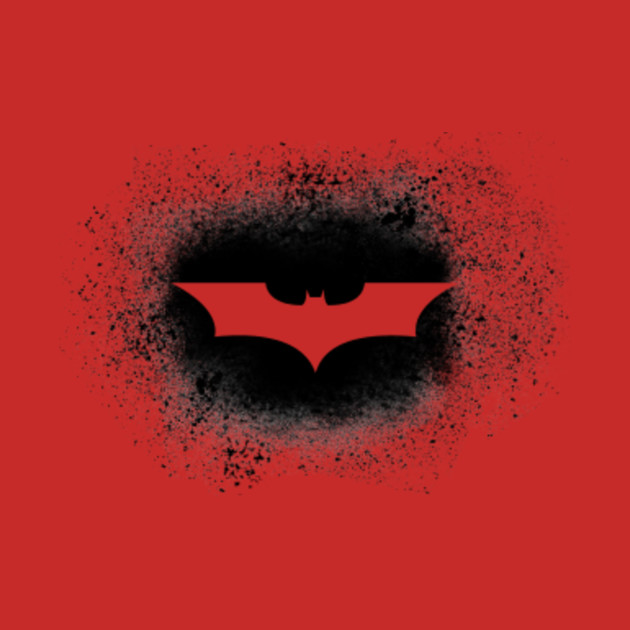 Batman Splatter Logo 3 - Batman - T-Shirt | TeePublic