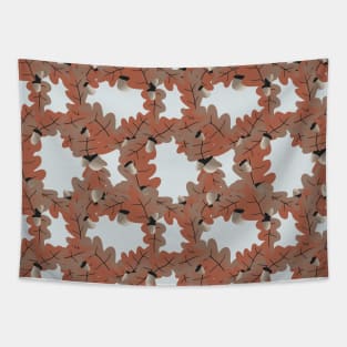 Oak Leaves and Acorns Wreaths - Stipple Shading Tapestry