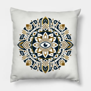 All-Seeing Eye Egyptian Mandala 1 Pillow