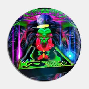 DJ Neon Alien Pin