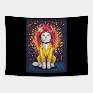 Ziggy Stardust Cat Tapestry