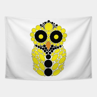 Yellow and Black Owl Tapestry