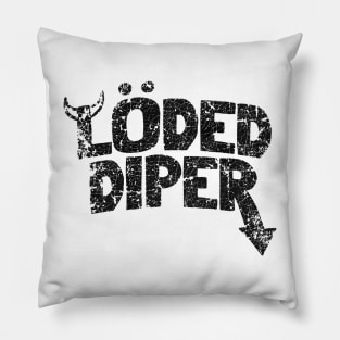 BLACK VINTAGE LODED DIPER Pillow