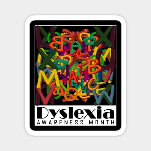 Dyslexia Awareness Month 3D Mixed Letters Magnet