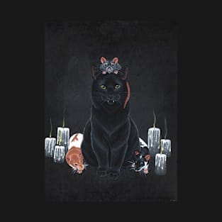 Black Cat and Fancy Rats T-Shirt