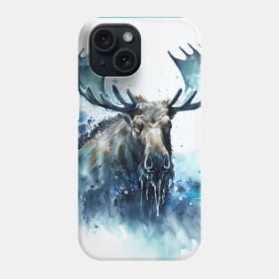 Arctic Reindeer V1 - Watercolor Paint Phone Case