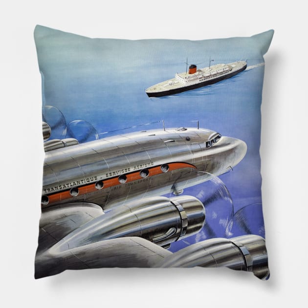 Algeria Vintage Travel Poster Pillow by vintagetreasure