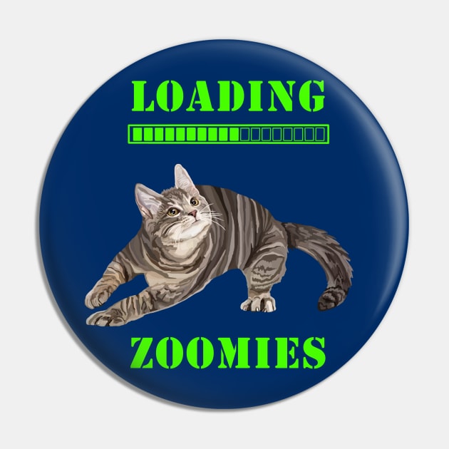 Loading Zoomies Tabby Kitten Pin by Art by Deborah Camp