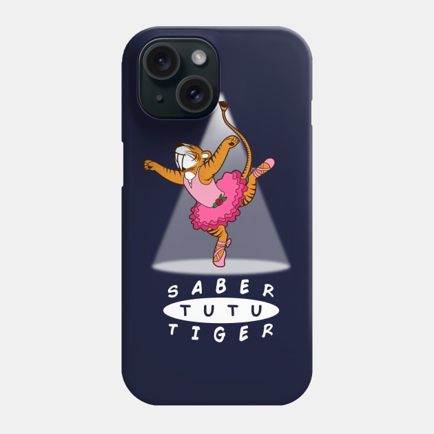 Funny Cute Dancing Sabertooth Tiger Phone Case by BoggsNicolas