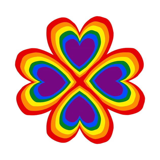 LGBT Flowers of various colors bloom in equal measure on white background by Studiowup