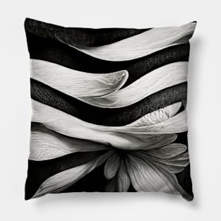 White and Black Stripes Surrealism Pillow