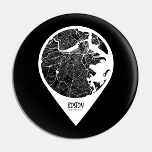 Boston, USA City Map - Travel Pin Pin